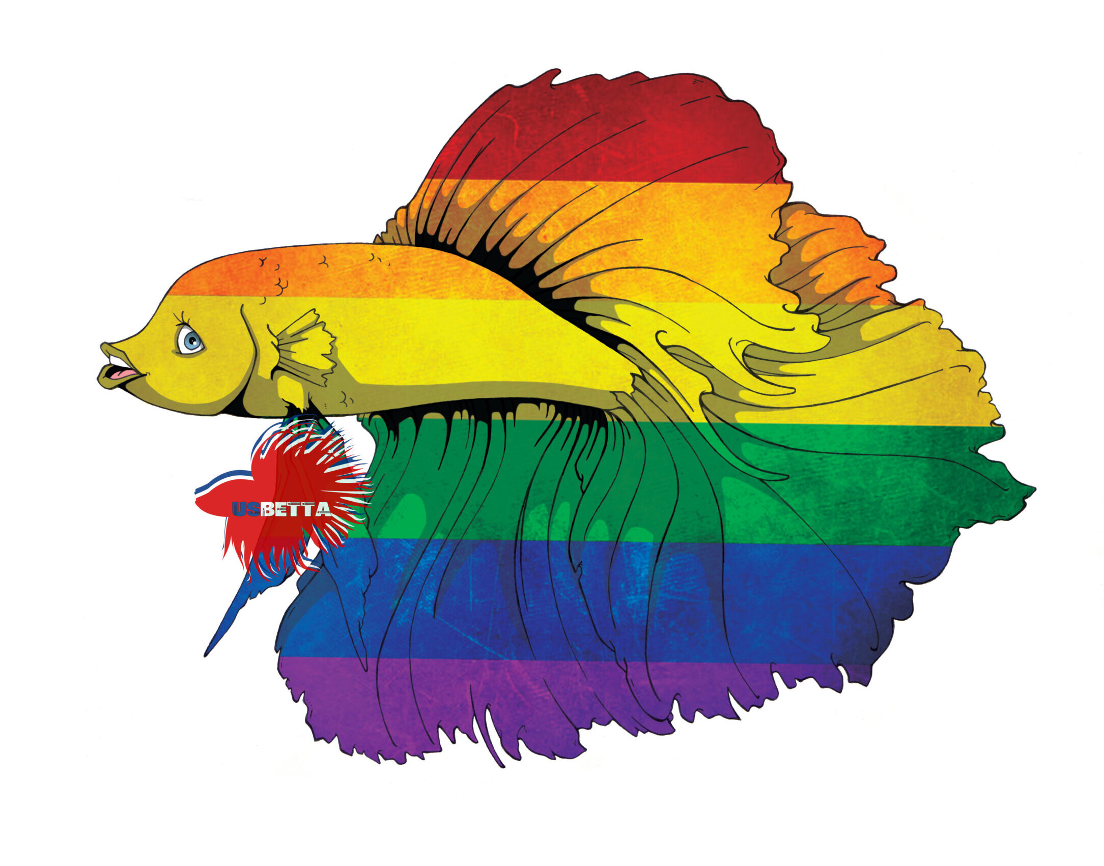 Rainbow Pride Betta - USBetta